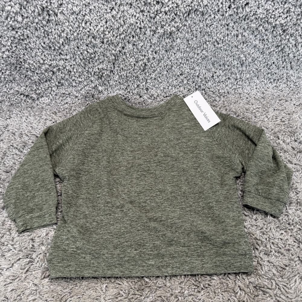 Outdoor Voices Dark Green Long Sleeve Shirt Kids Size 2T New With Tags